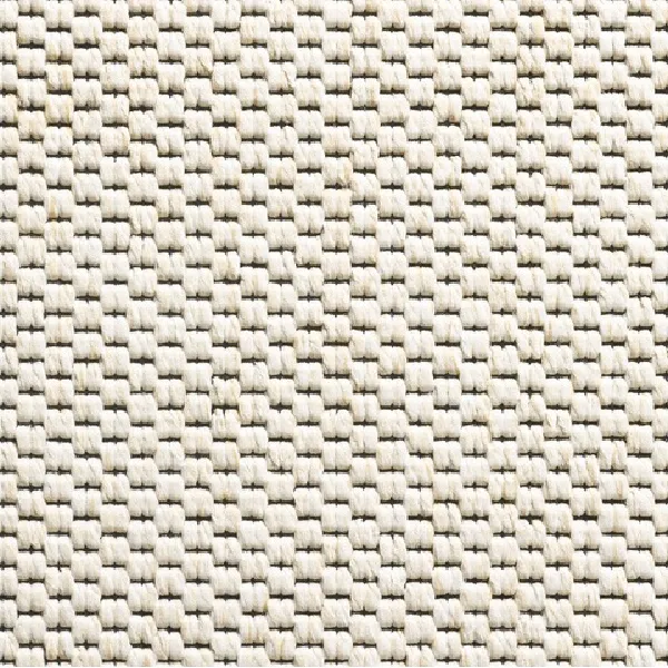 Cream textured woven carpet flooring.