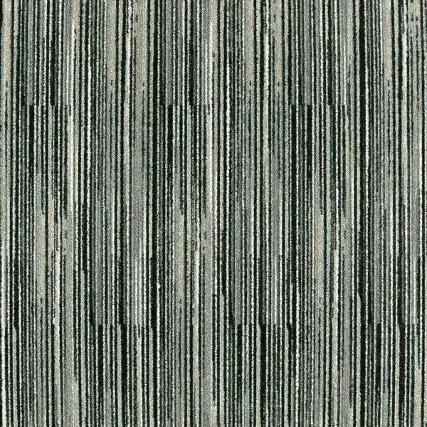 Vertical grey and black striped carpet texture.